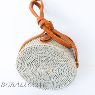 Circle Round Bags Rattan Ata Grass Hand Woven 100% Handmade